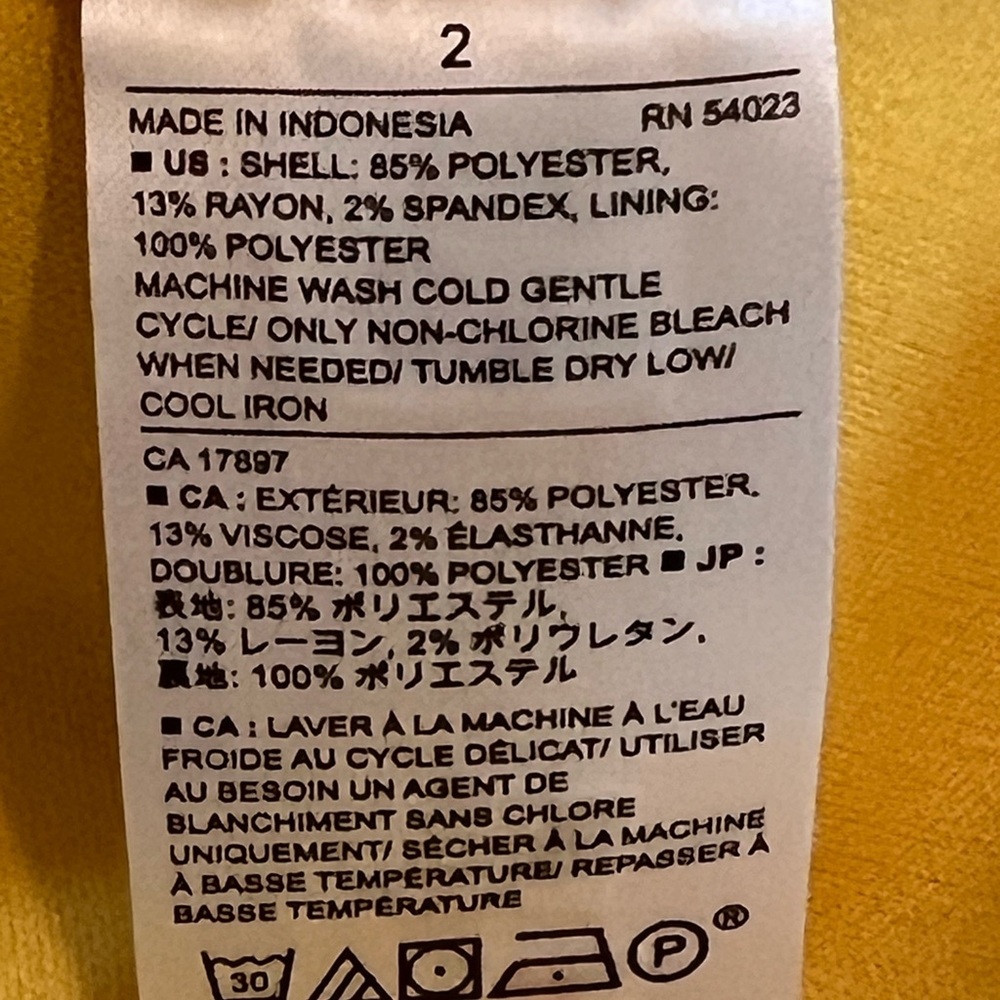 💛Banana Republic Mustard Mini Pencil Skirt NWOT - Picture 4 of 4
